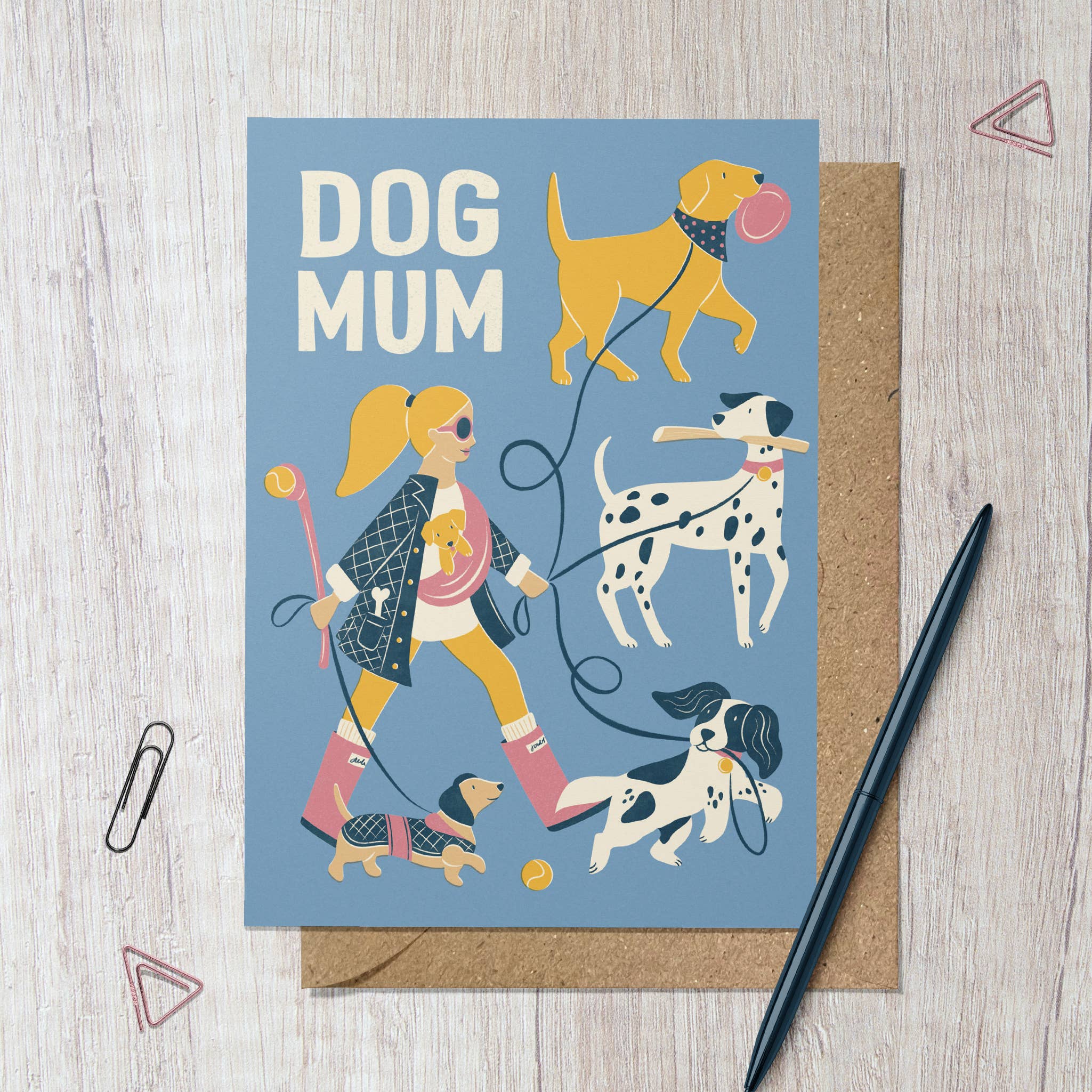 Dog Mum |  Fun Dog Walking Greeting Card