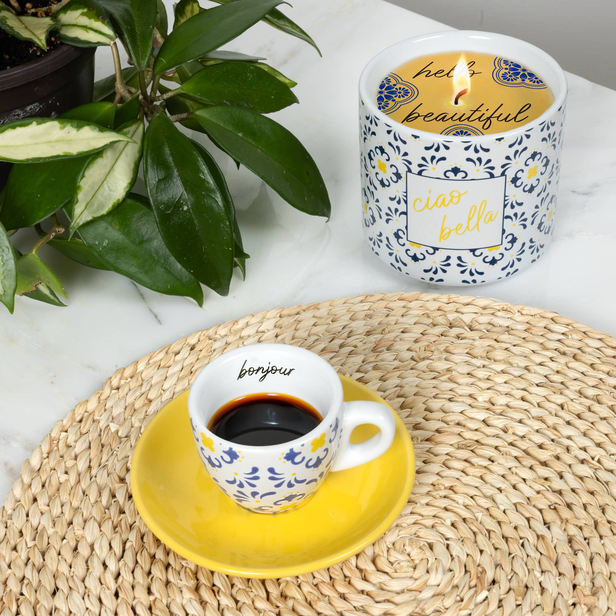 Bonjour - 2.5 oz Espresso Cup and Saucer