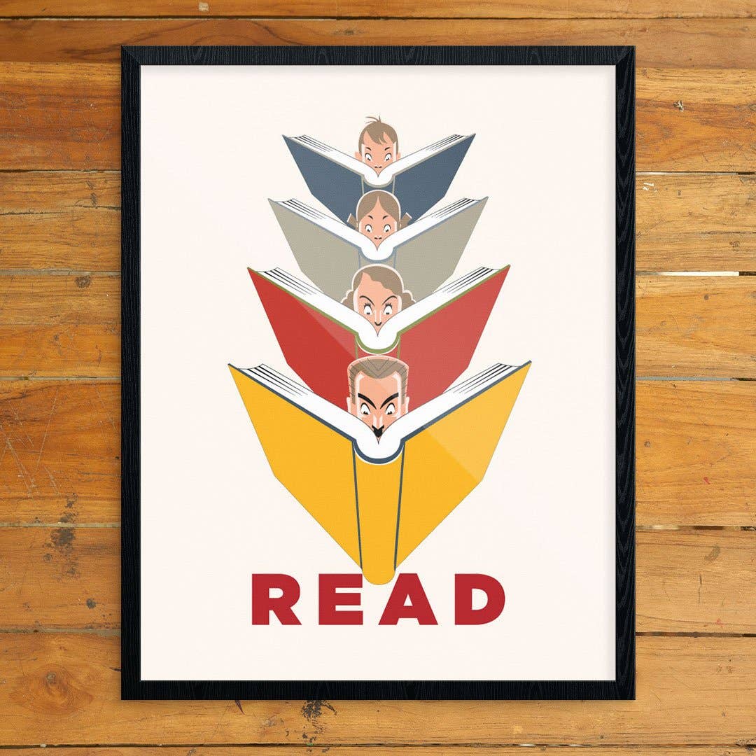 11'' x 14'' Read Book Lovers Print