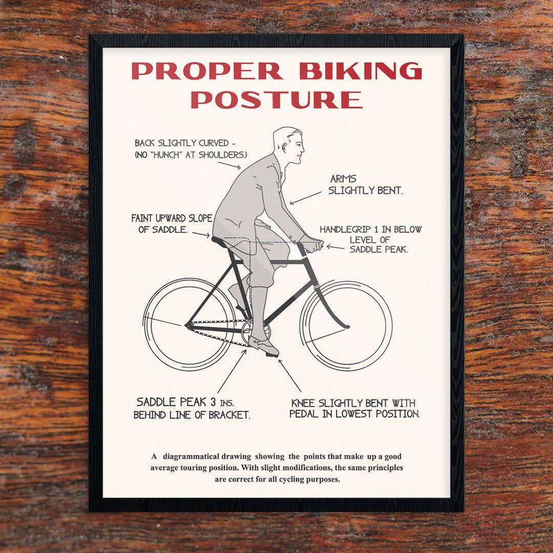 11'' x 14'' Proper Biking Posture Print