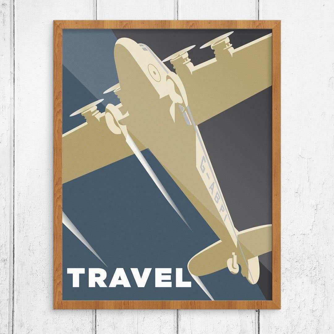 11'' x 14'' Travel Airplane Print