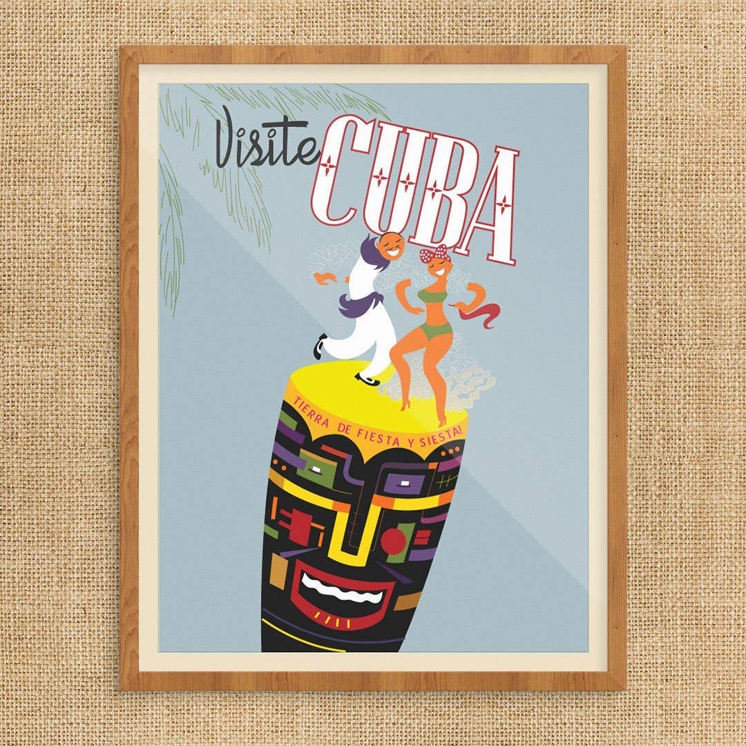 11'' x 14'' Visite Cuba Dancers on Drum Print