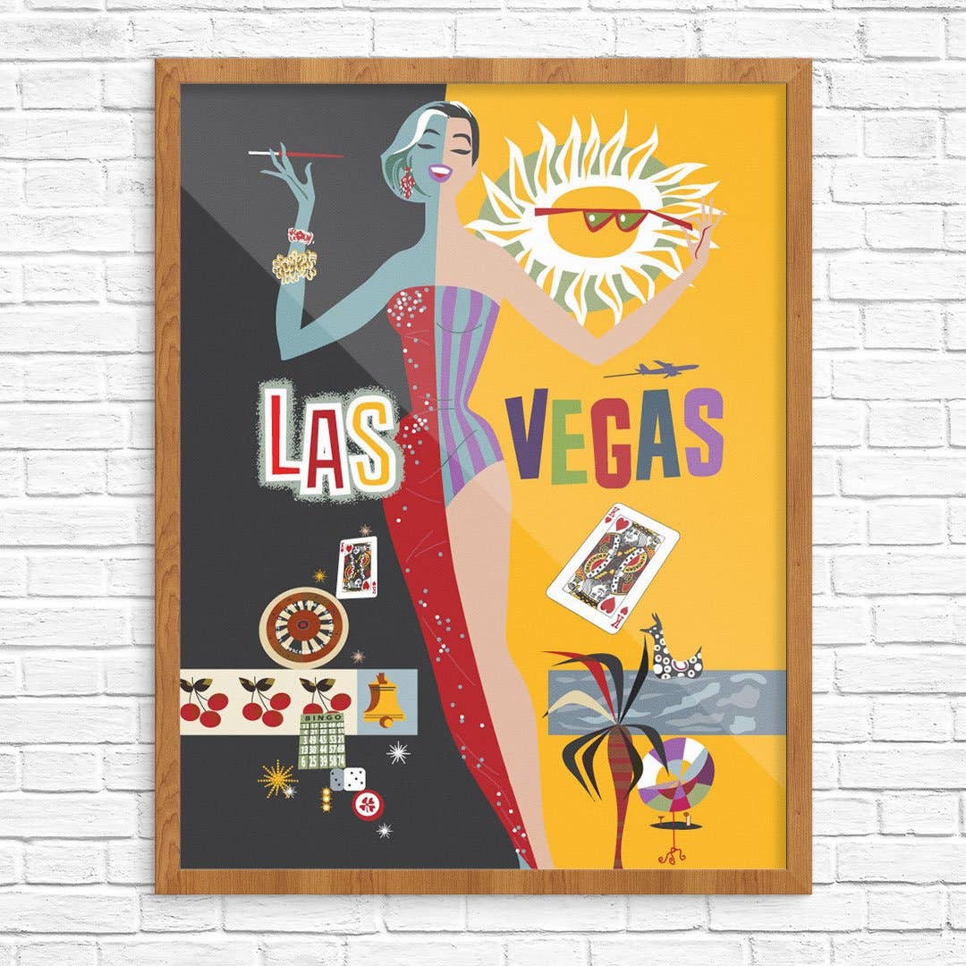 11'' x 14'' Las Vegas Show Girl Print