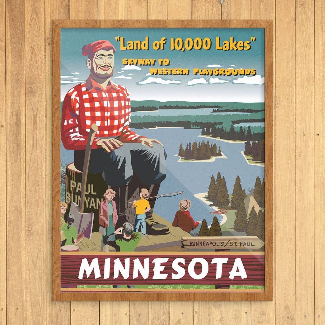 11'' x 14'' Minnesota Paul Bunyan Print