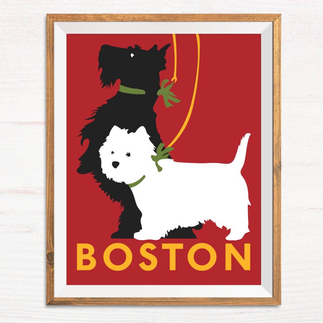 11'' x 14'' Boston Scotties Dogs Print