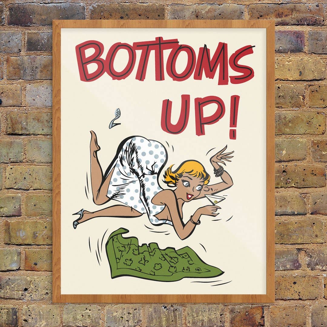 11'' x 14'' Bottoms Up Gal Print