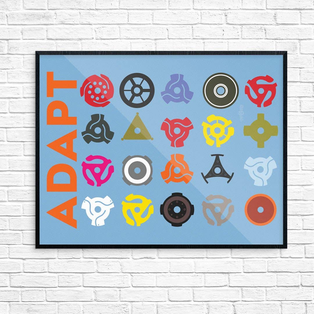 11'' x 14'' Adapt 45 RPM Adapters Print
