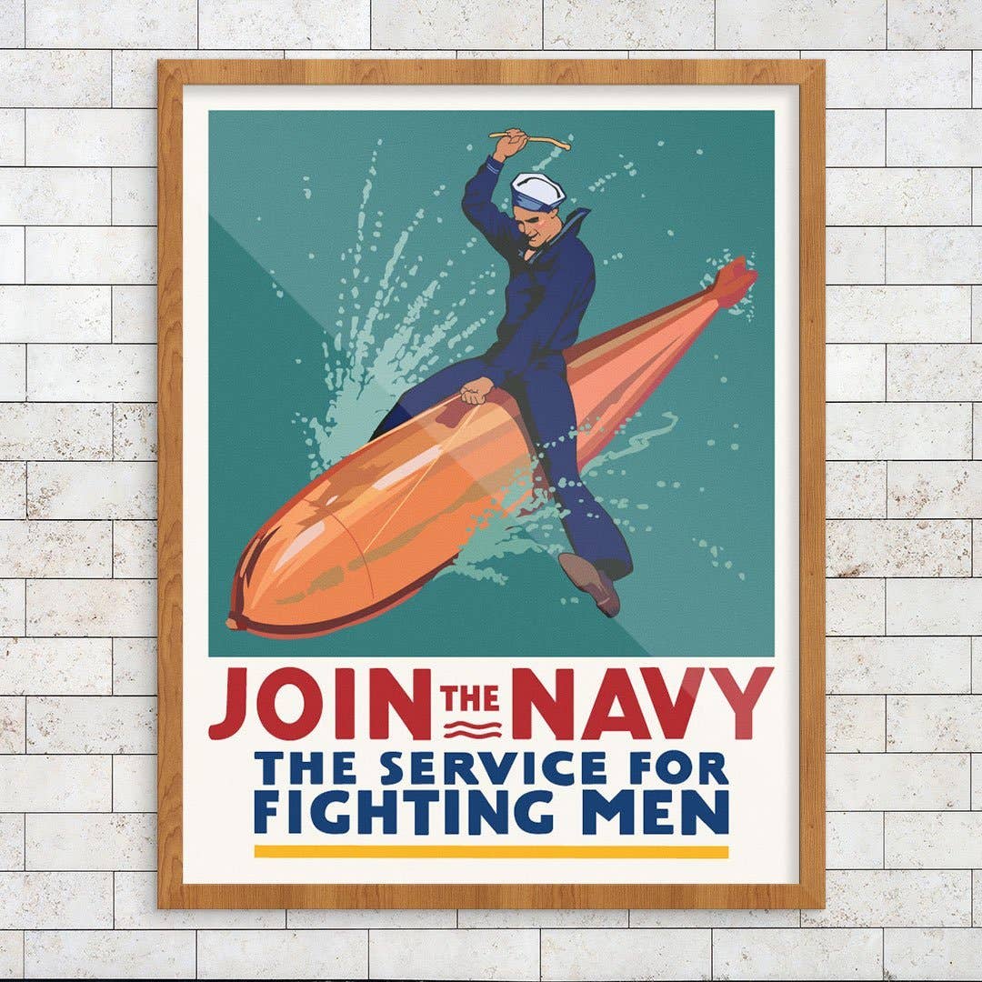 11'' x 14'' Join The Navy The Service For Fighting Men Print