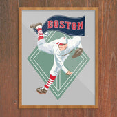 11'' x 14'' Boston World Champs Baseball Player Print