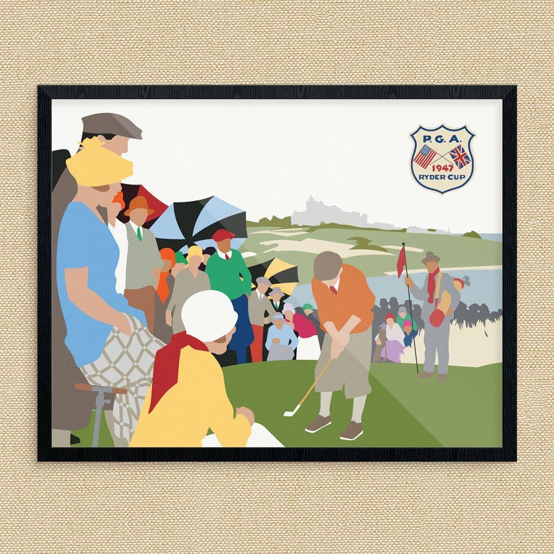 11'' x 14'' Vintage Ryder Cup British Golf Scene Print