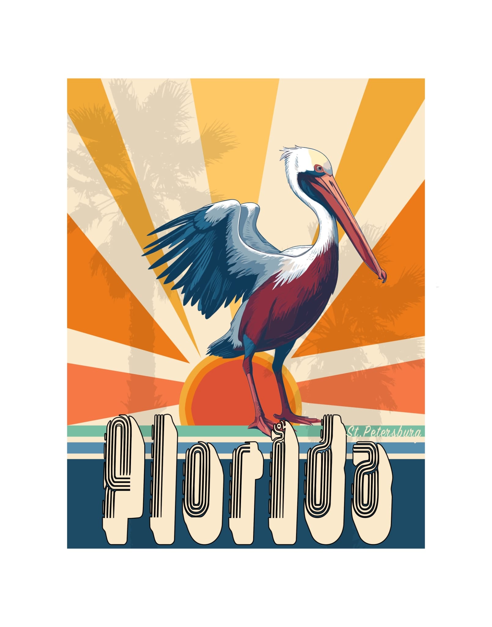 St Petersburg Florida Vintage Art Print