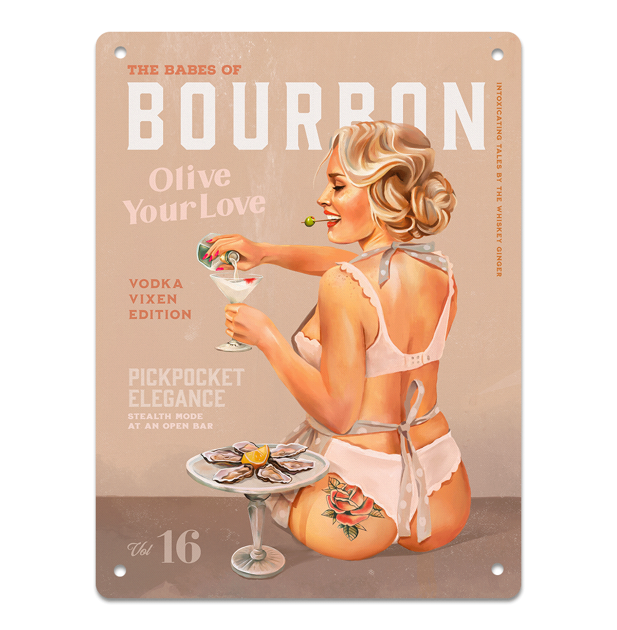 The Babes Of Bourbon Vol. 16: Sexy Lingerie Woman Drinking