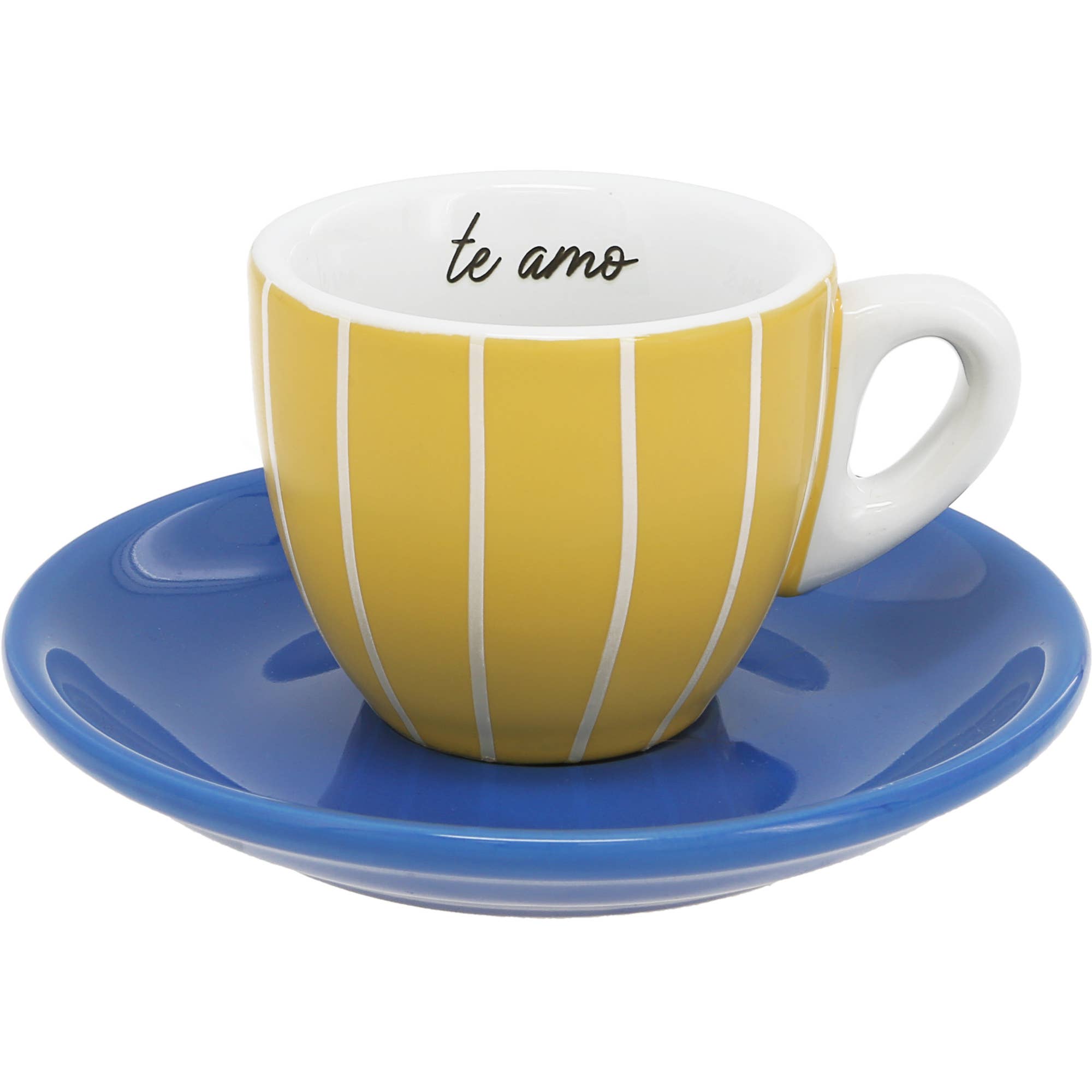 Te Amo - 2.5 oz Espresso Cup and Saucer