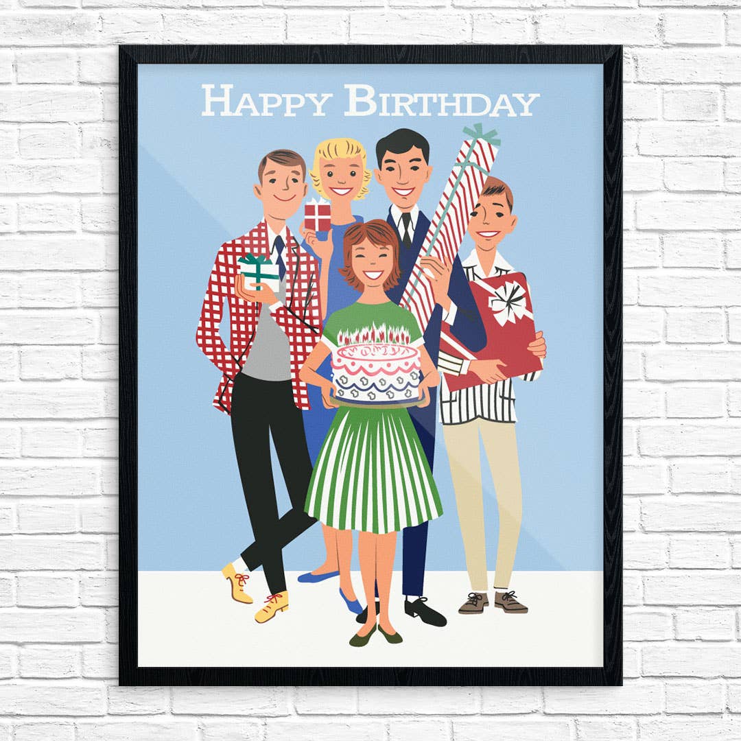 11" x 14" Happy Birthday Friends Print