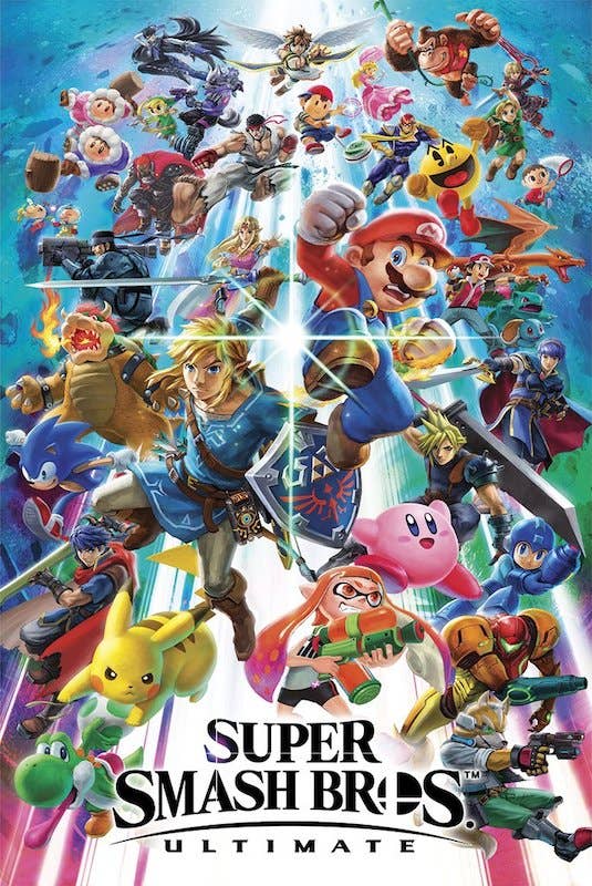 Super Smash Brothers 24x36 Ultimate Gaming Poster