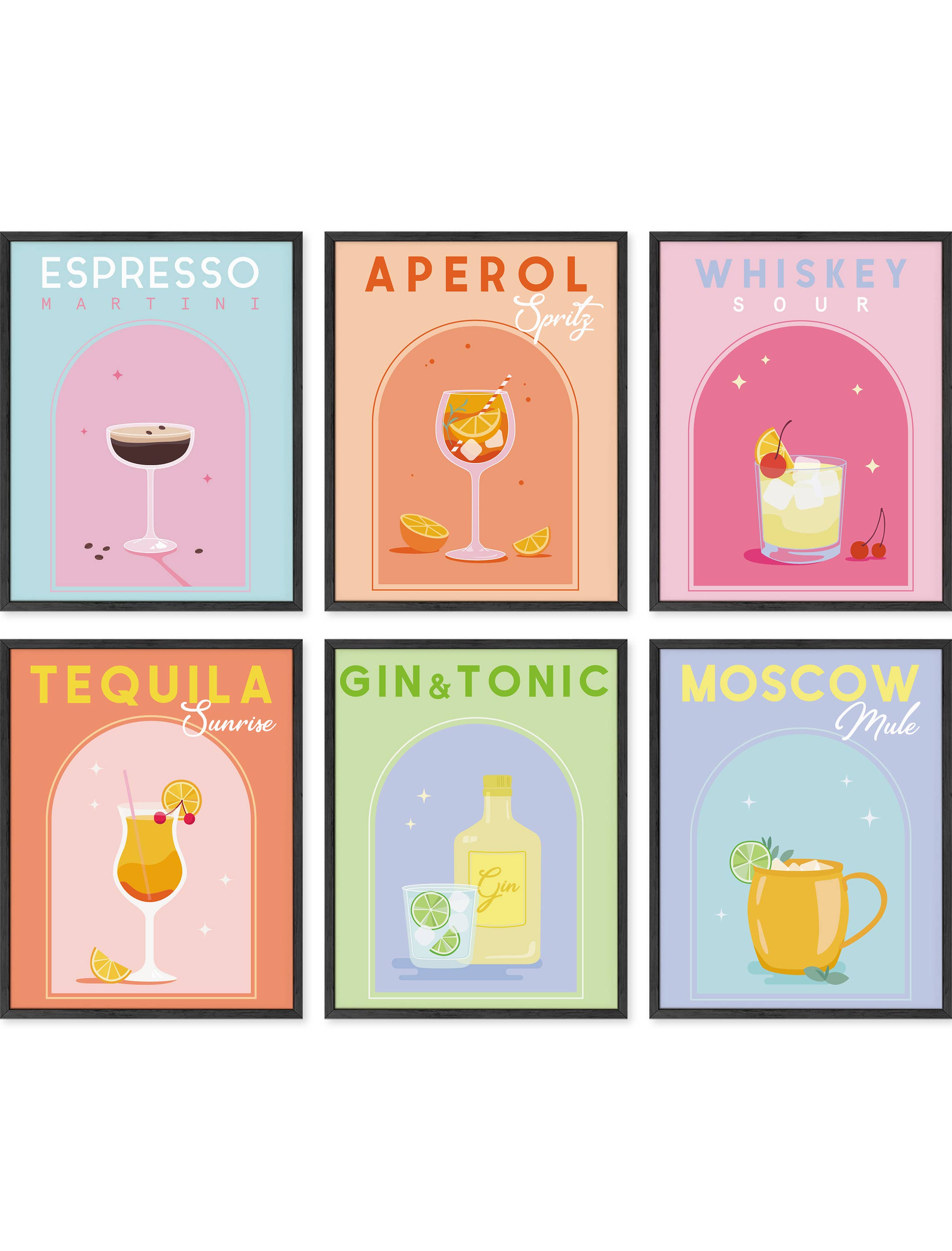 Rainbow Cocktails Set