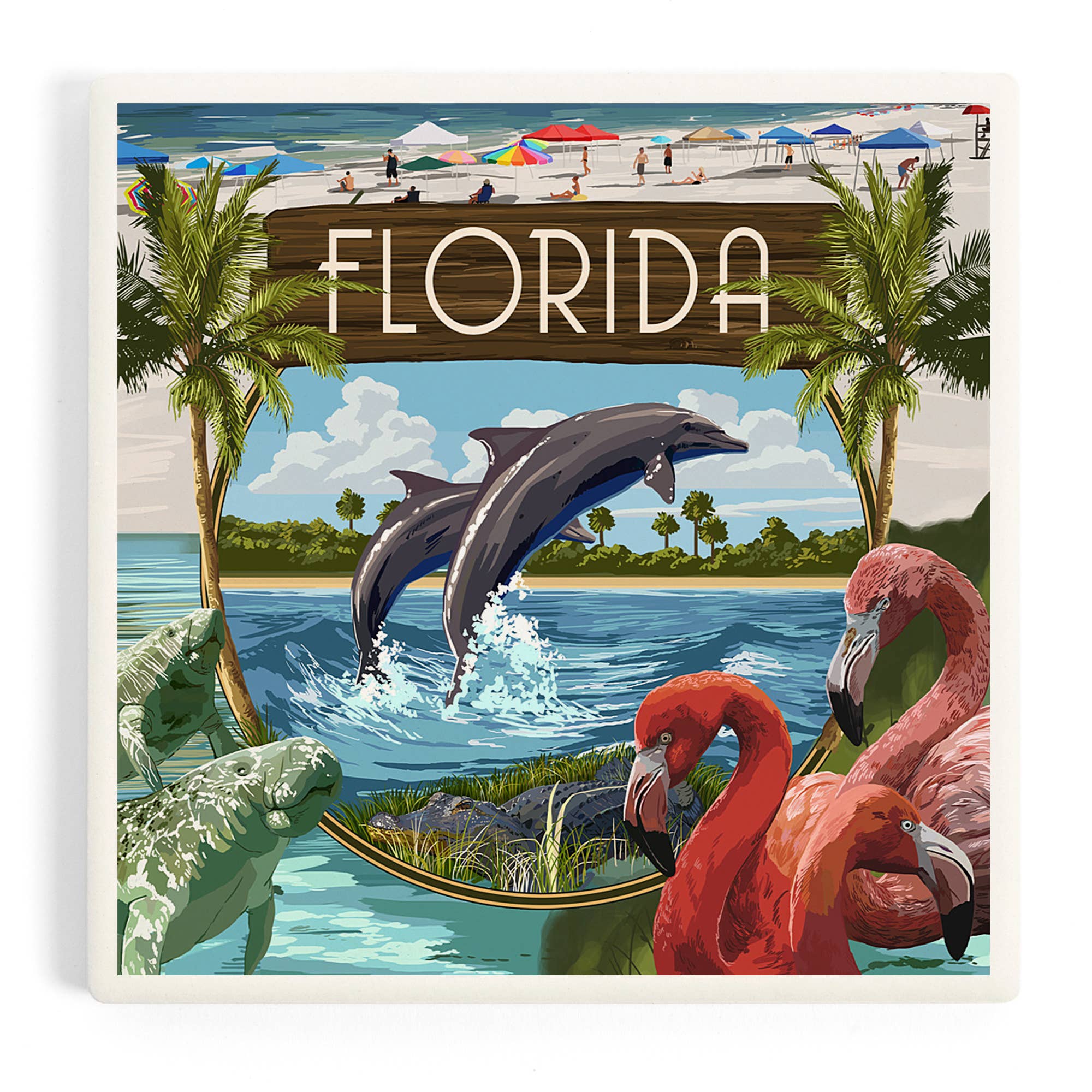 CERAMIC COASTER Florida, Montage