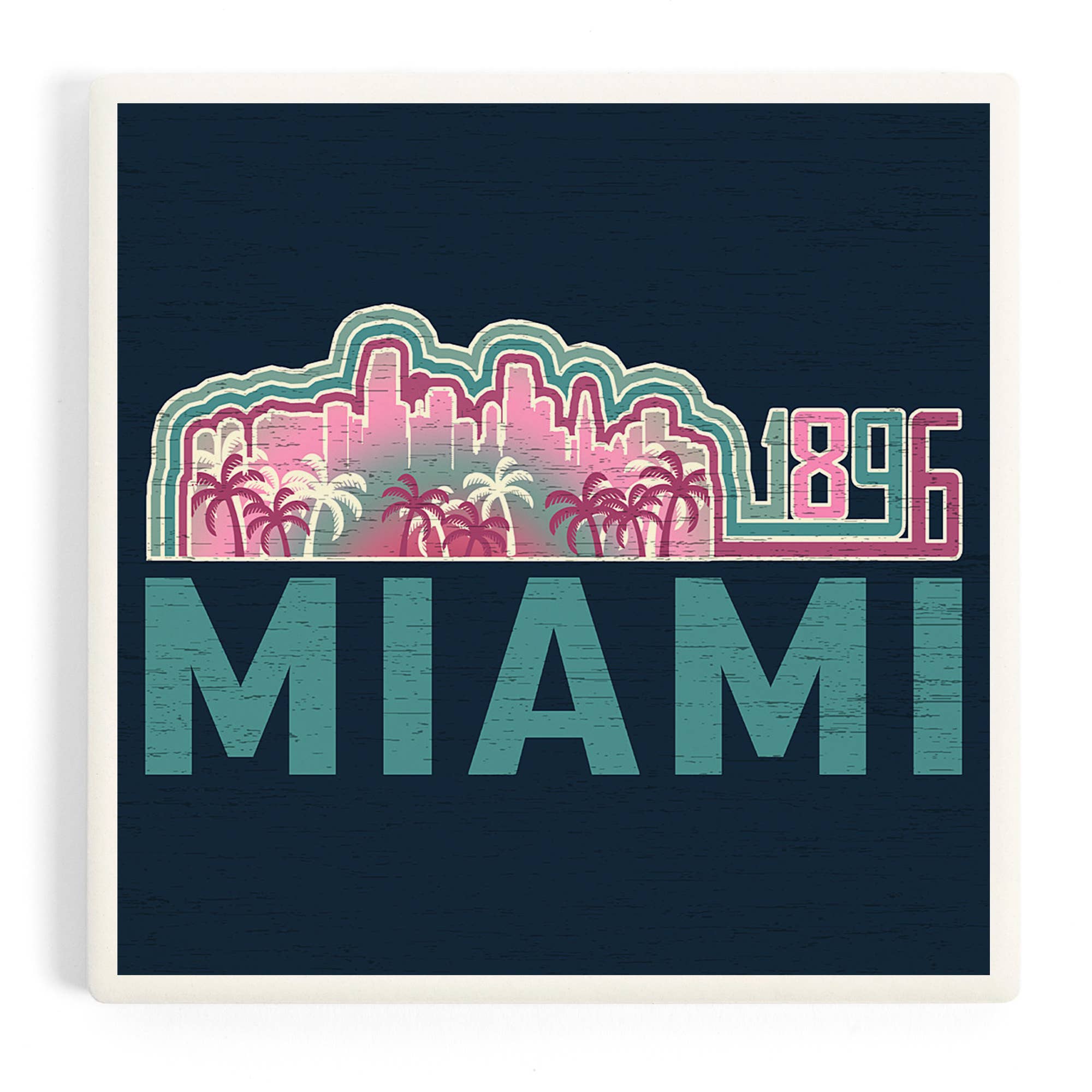 CERAMIC COASTER Miami, Florida, 1896