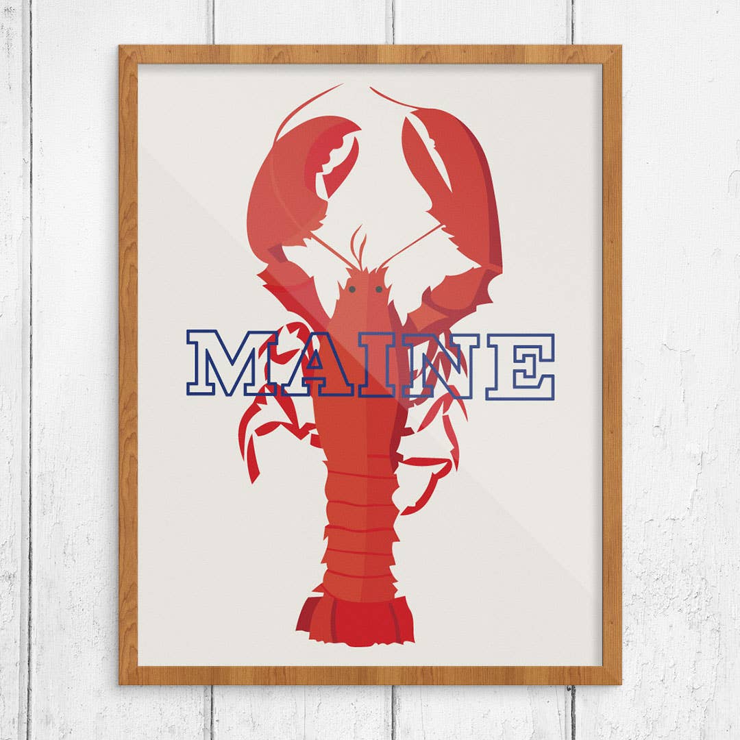 11" x 14 Maine Lobster Print