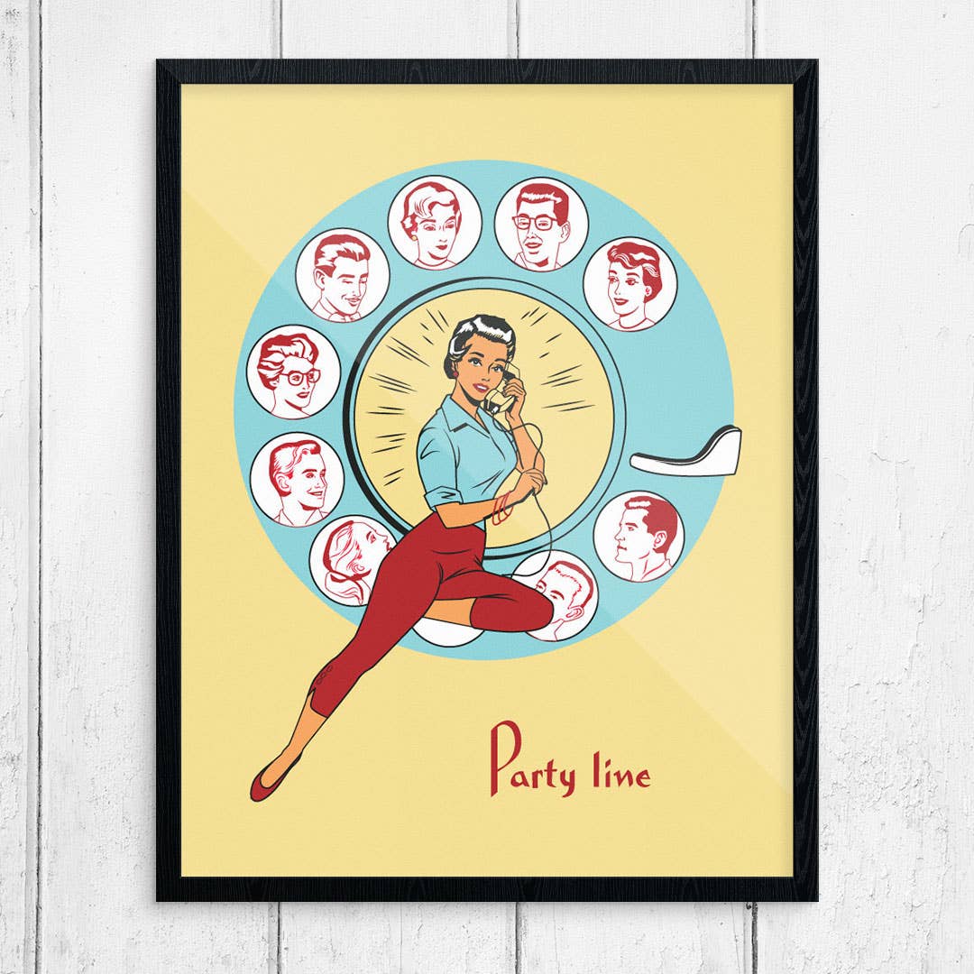 11" x 14" Party Line Print