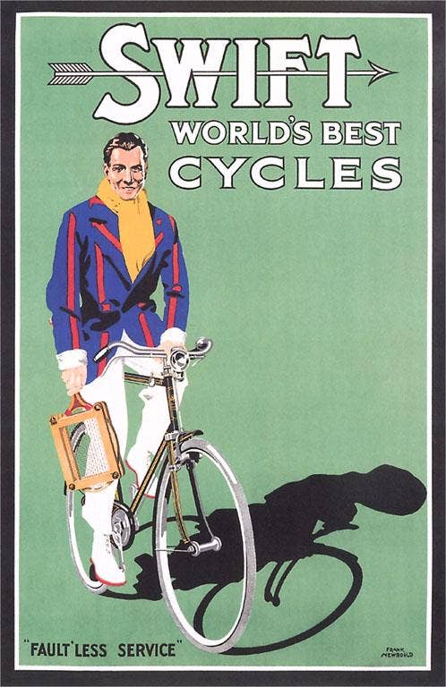 Art Print CY-120 Swift Cycles, Tennis Player