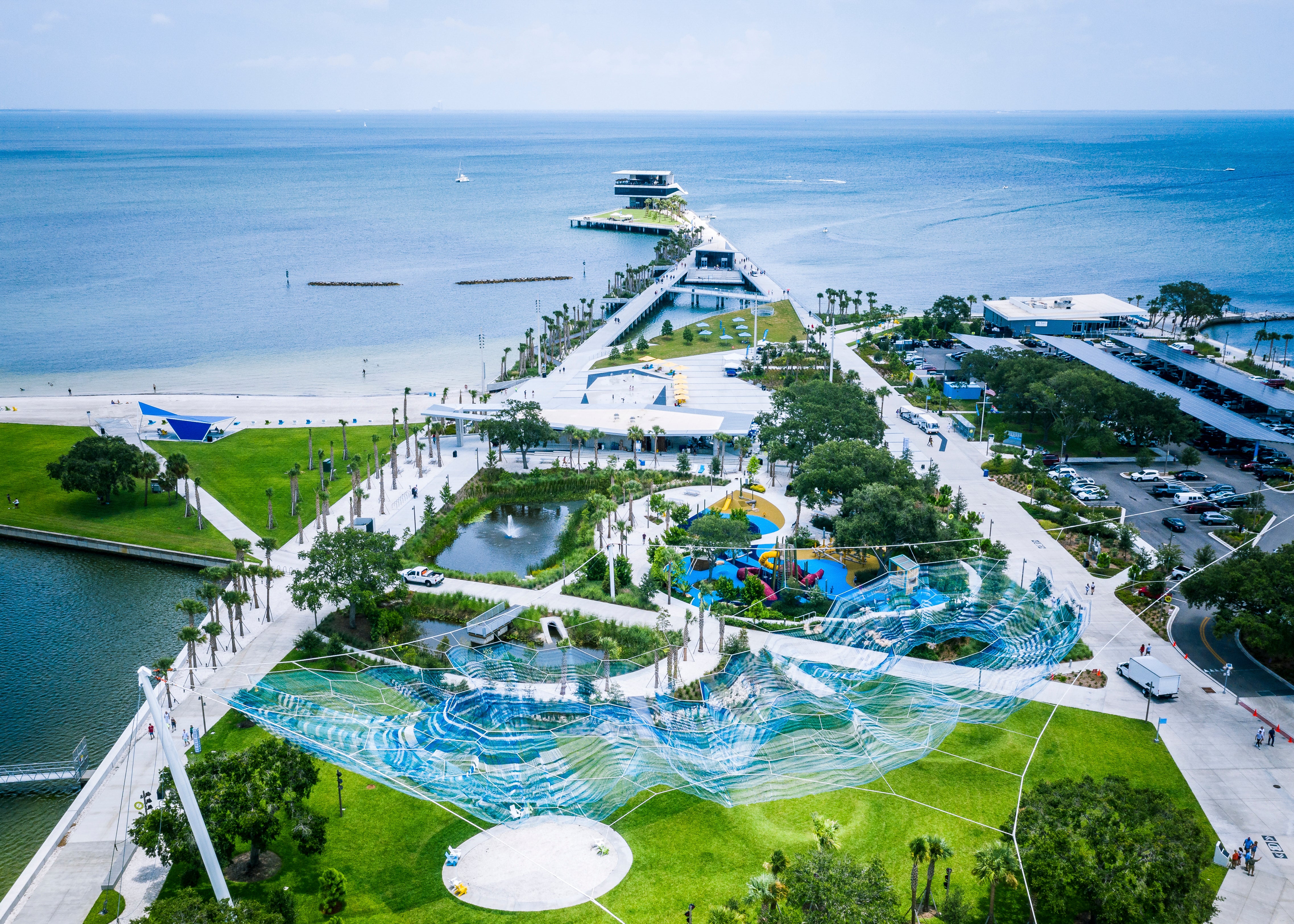 St Petersburg Pier - Aerial View