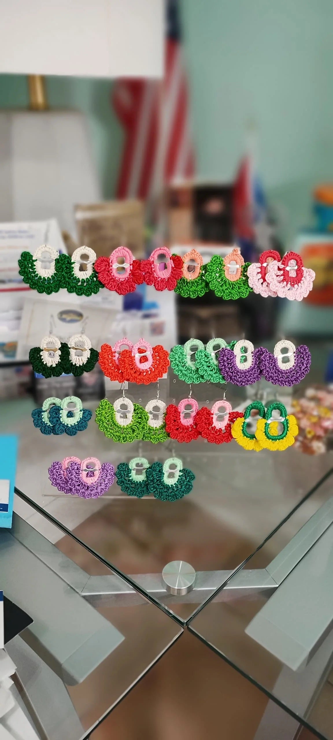 Crochet earrings (Handmade)