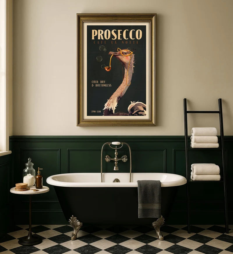 Prosecco Ostrich Print