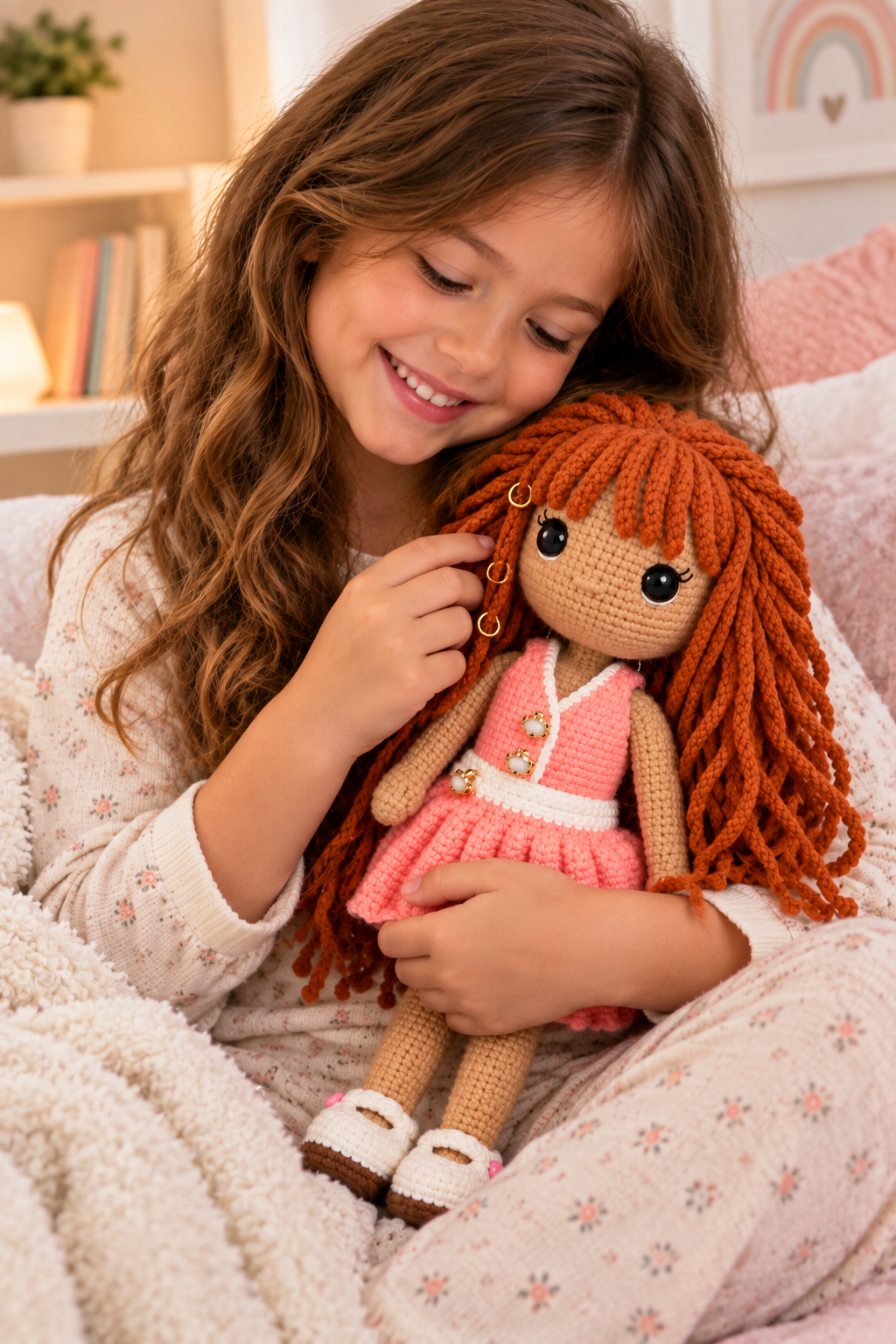 Autumn Rose - Handmade Crochet Doll