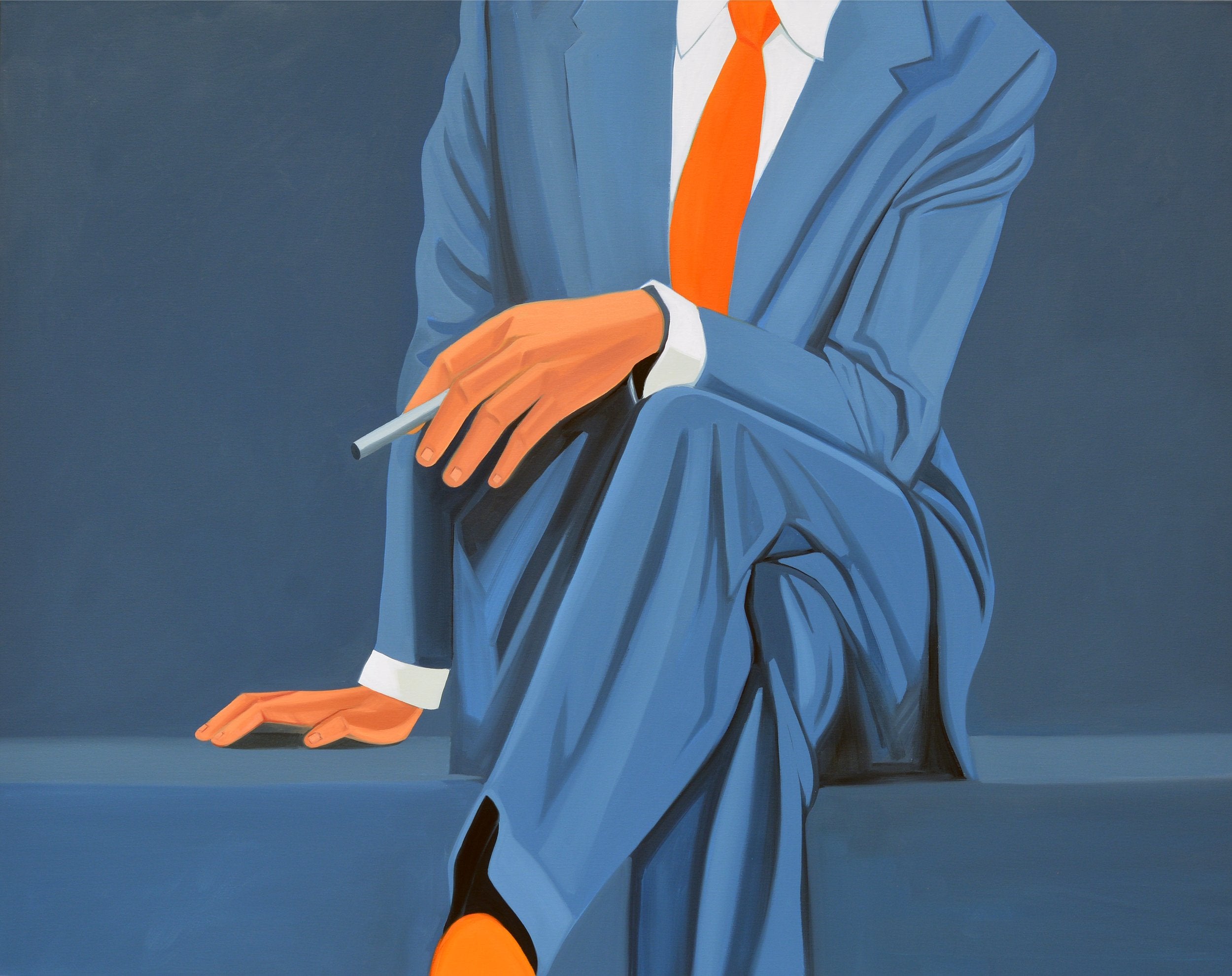The seated man. Oil on canvas.