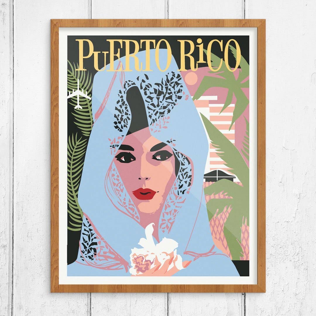 11'' x 14'' Puerto Rico Travel Poster