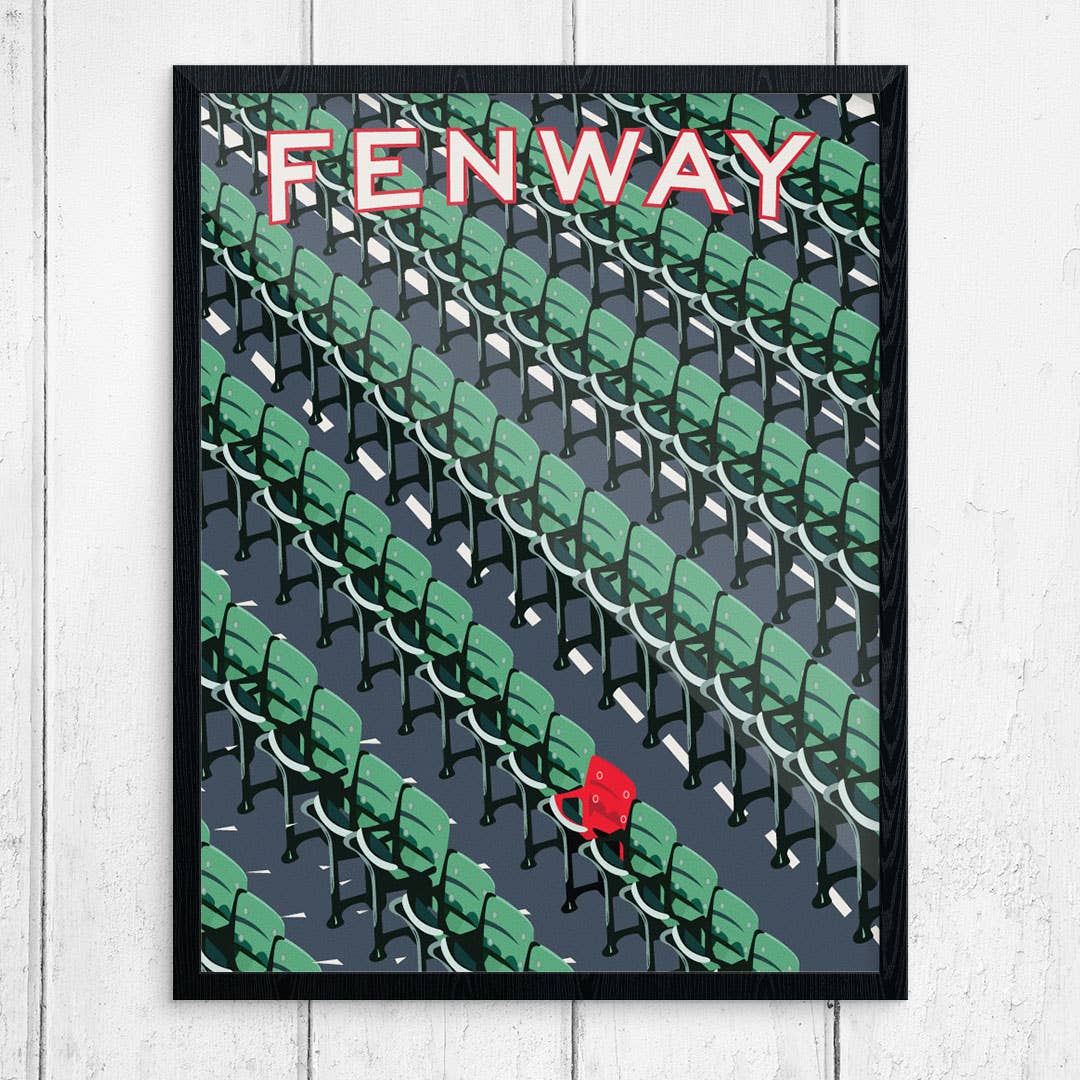 11'' x 14'' Fenway Park Ted Williams Red Seat Print