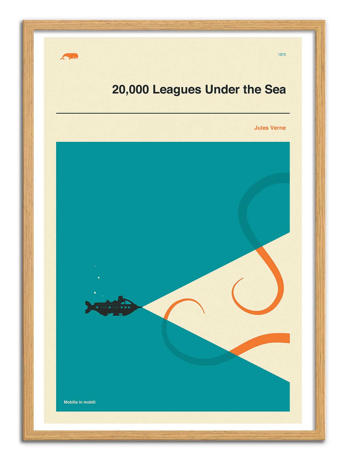 Art Poster - 20,000 leagues under the sea - Jazzberry Blue