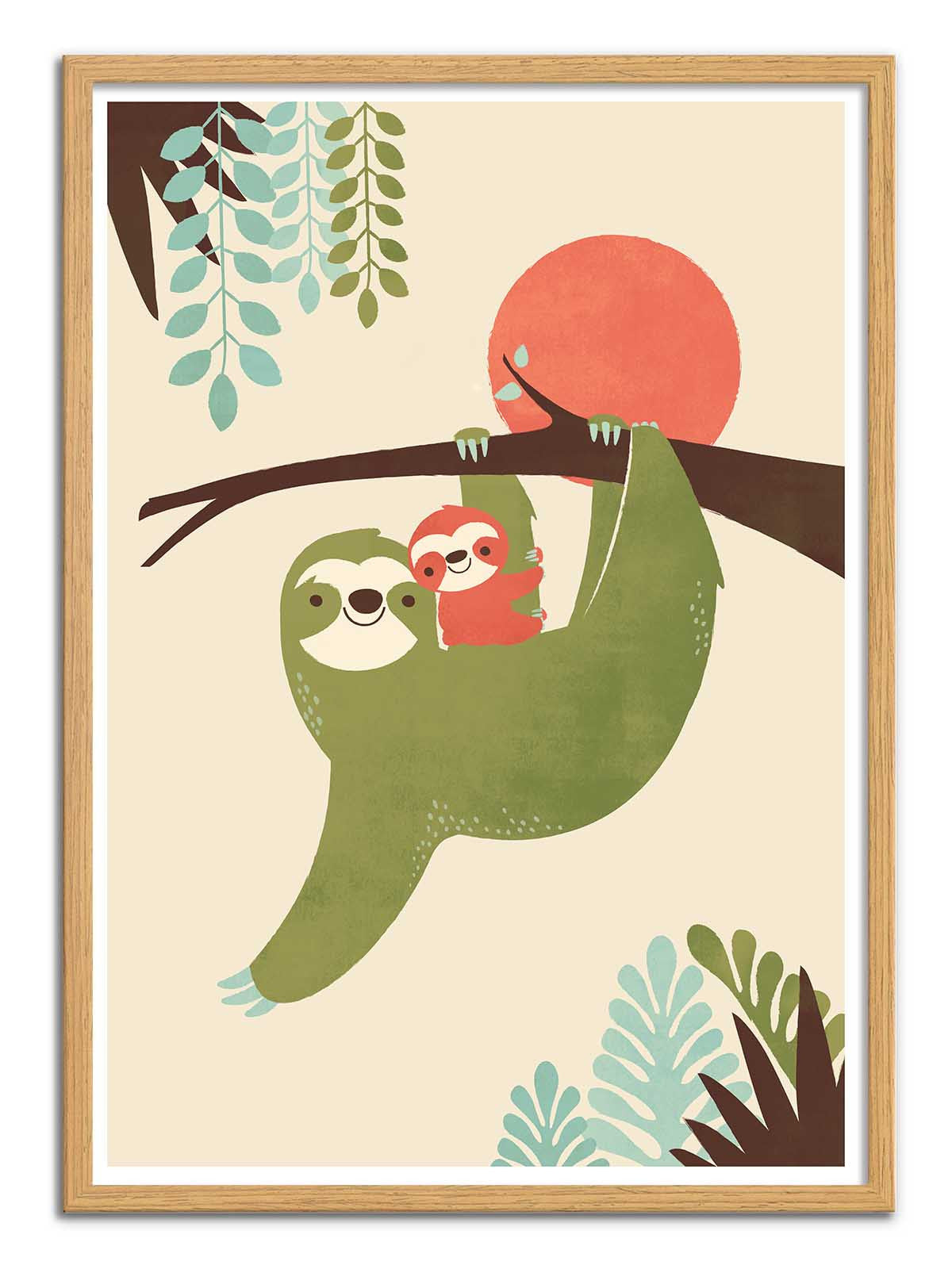 Art Poster  - Mama Sloth - Jay Fleck