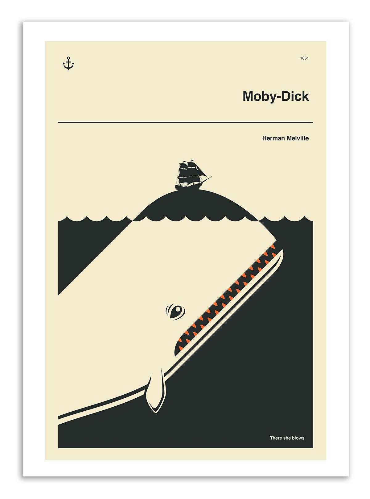 Art Poster - Moby Dick - Jazzberry Blue