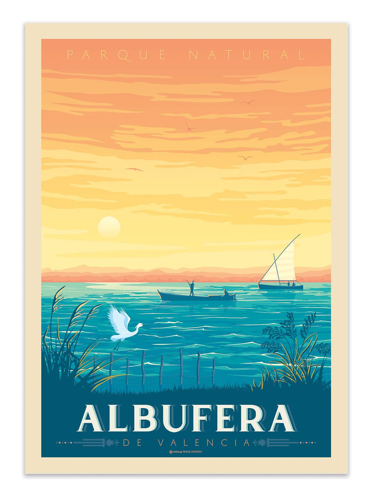 Art Poster - Albufera Valencia - Olahoop Travel Posters
