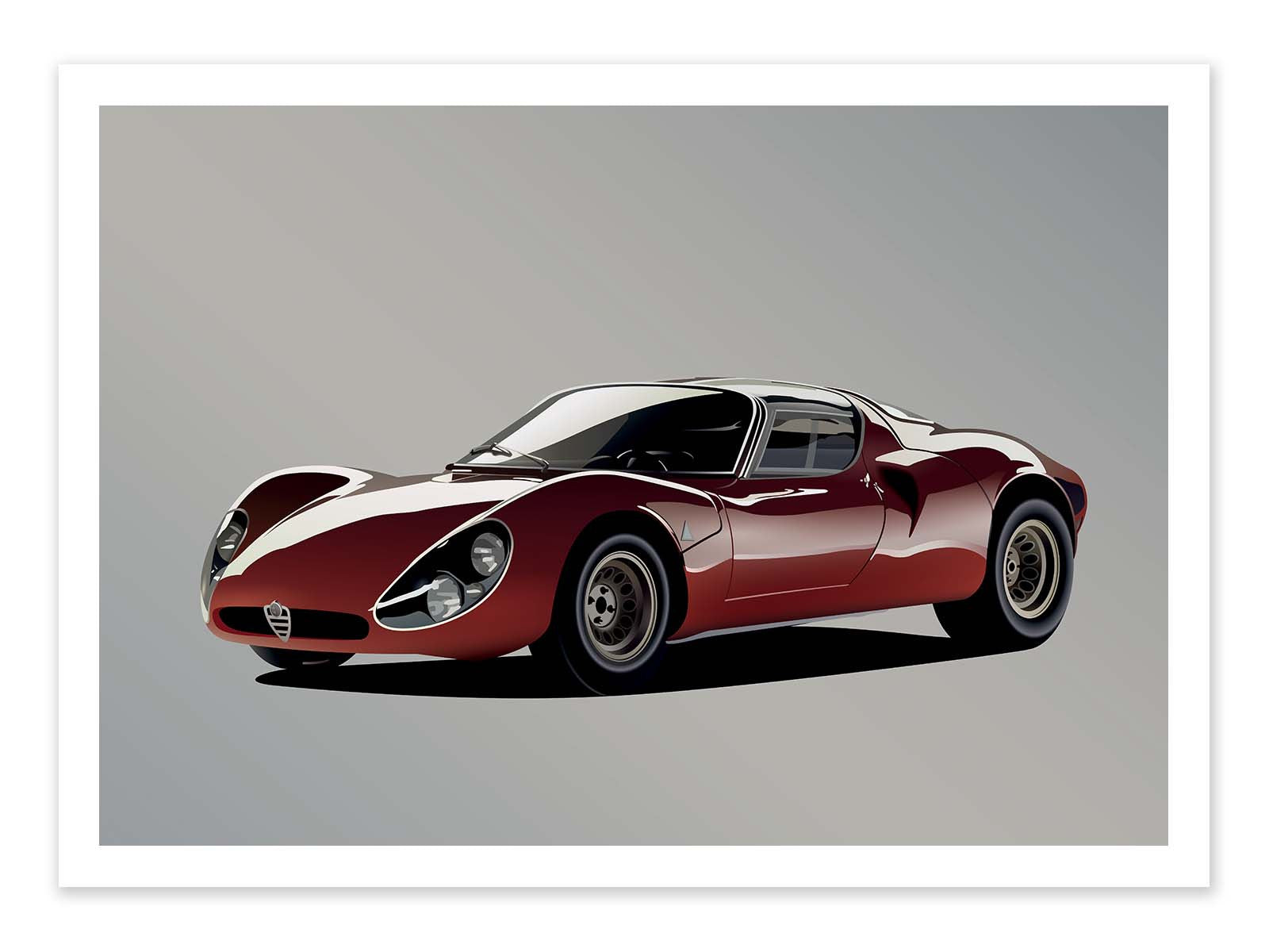 Art Poster - Alpha Romeo 33 Stradale - Artmoric