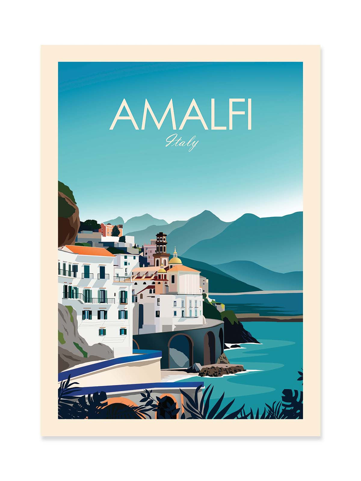 Art Poster - Amalfi Italy - Studio Inception