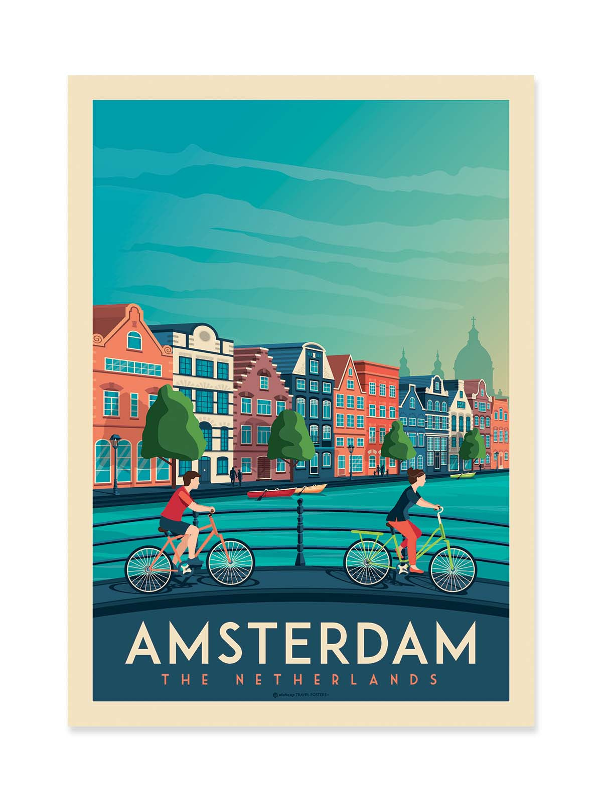 Art Poster - Amsterdam - Olahoop Travel Posters