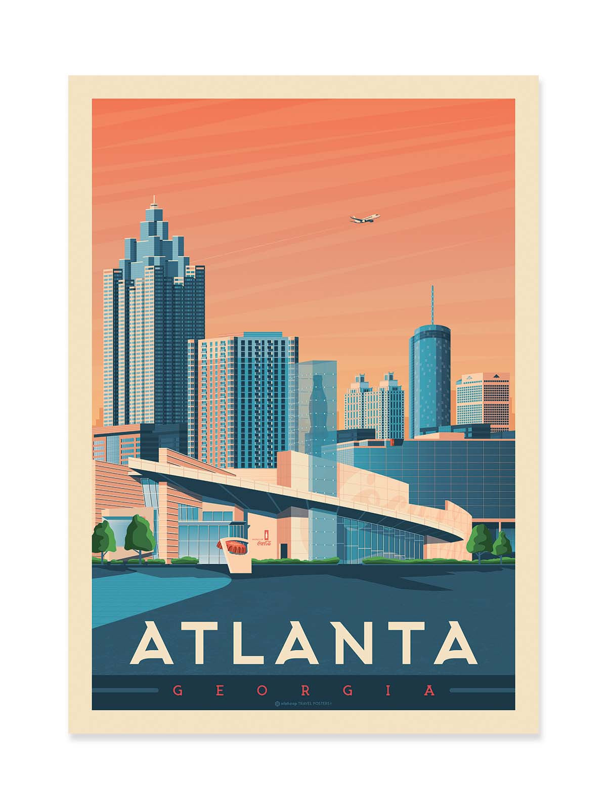 Art Poster - Atlanta - Olahoop Travel Posters