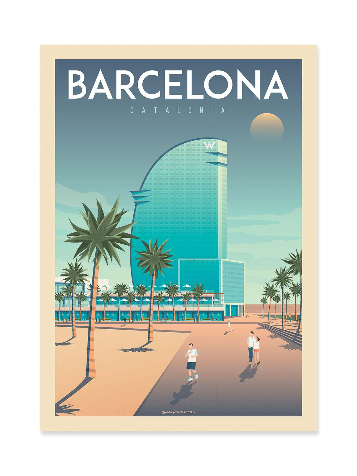 Art Poster - Barcelona W Hotel - Olahoop Travel Posters