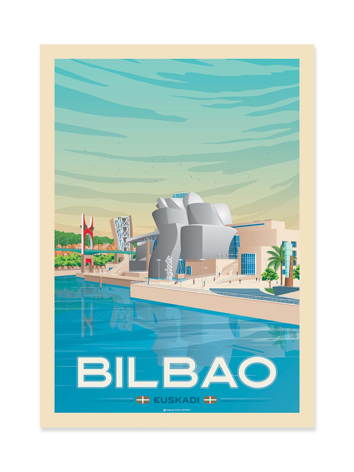 Art Poster - Bilbao - Olahoop Travel Posters