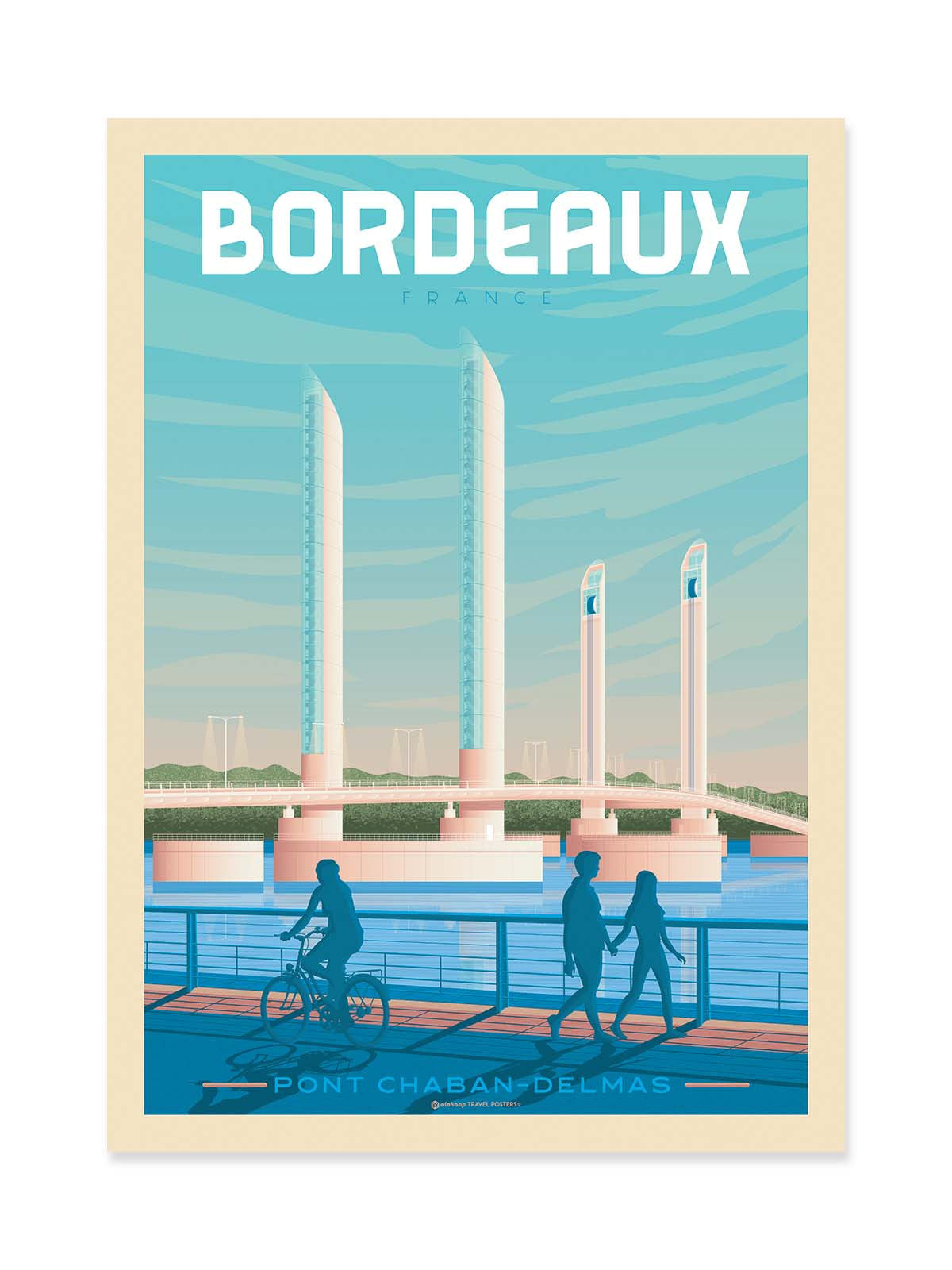 Art Poster - Bordeaux - Olahoop Travel Posters