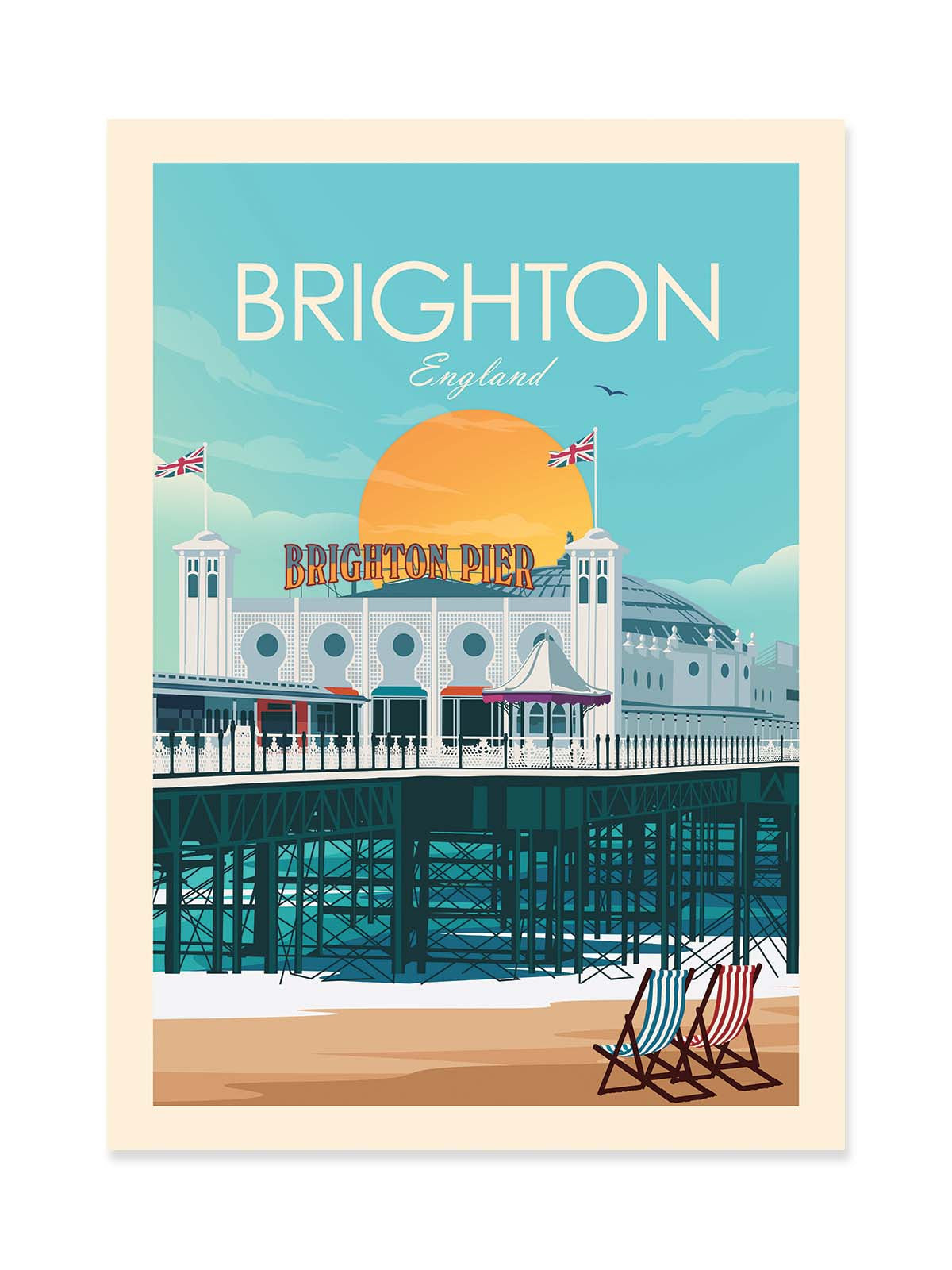 Art Poster - Brighton England - Studio Inception