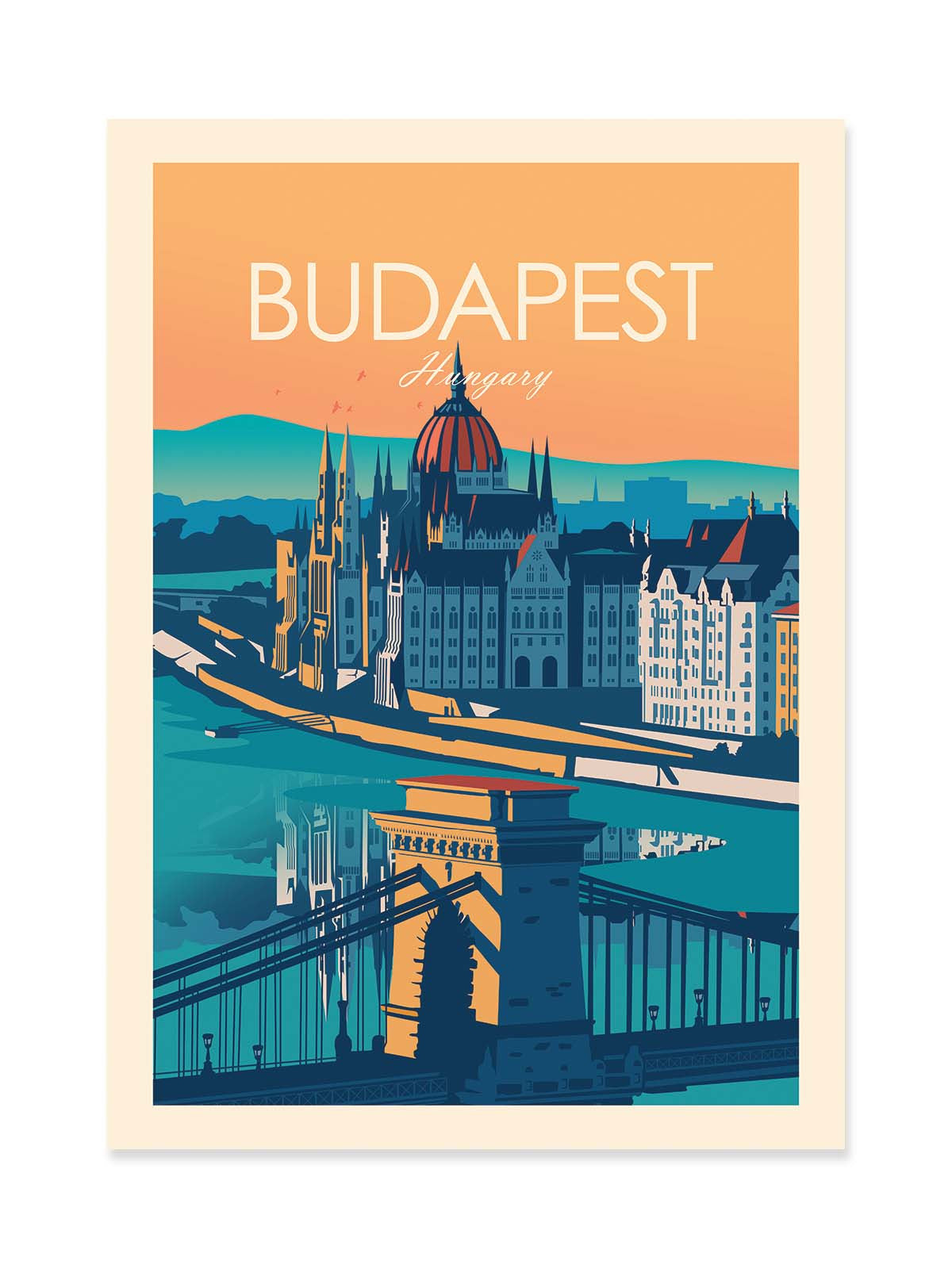 Art Poster - Budapest Hungary - Studio Inception