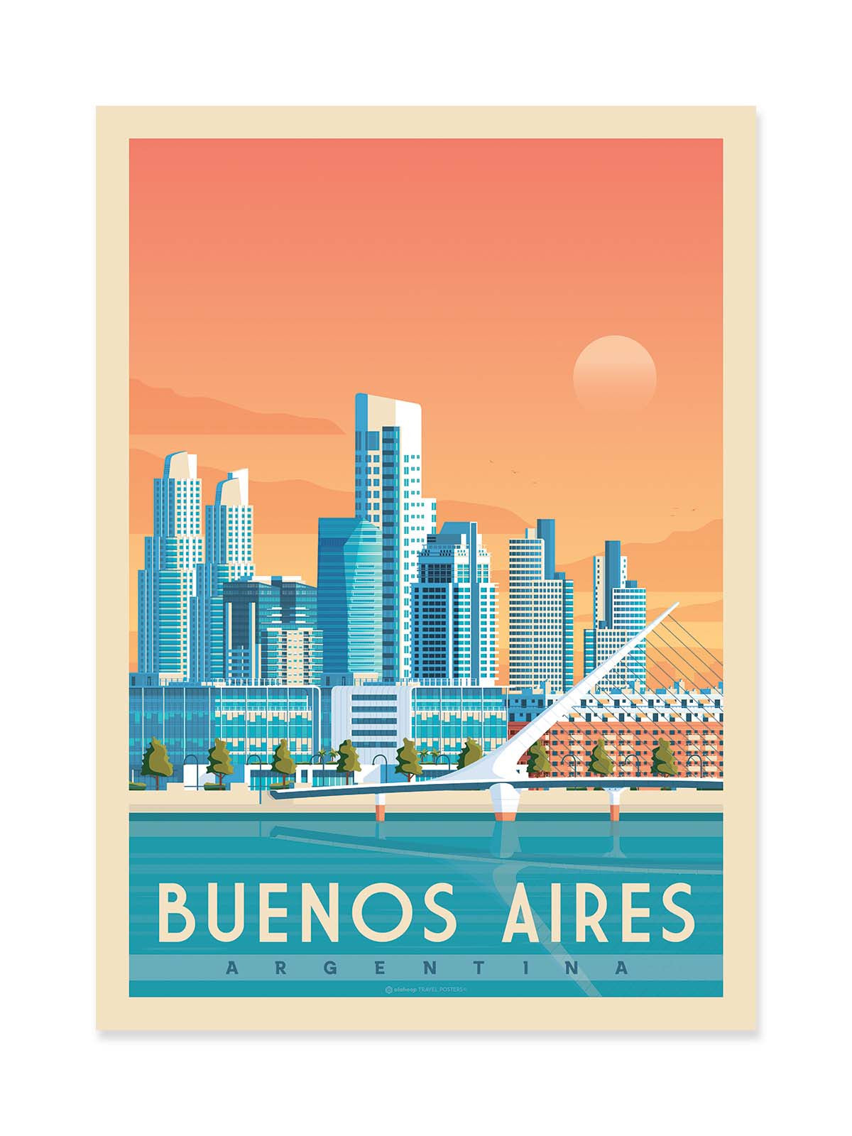 Art Poster - Buenos Aires - Olahoop Travel Posters