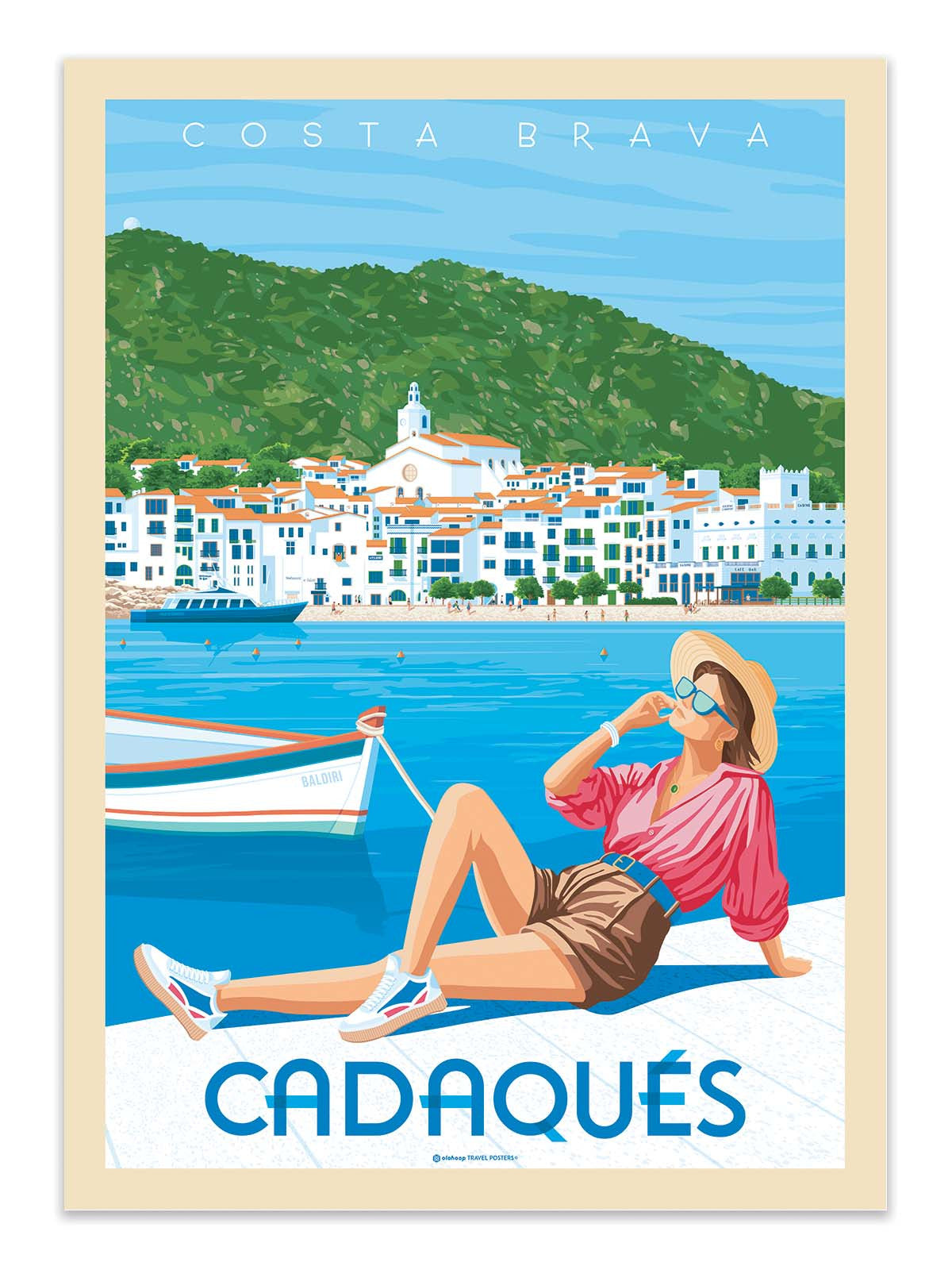 Art Poster - Cadaques Costa Brava Espagne - Olahoop Travel Posters