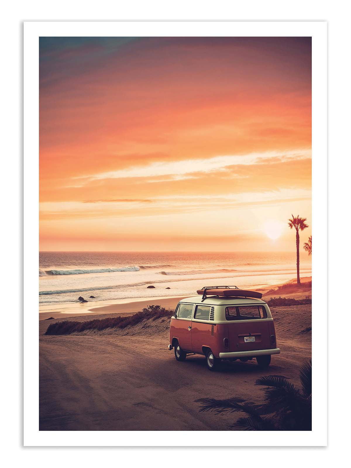 Affiche - California Sunset Van - Philippe Hugonnard