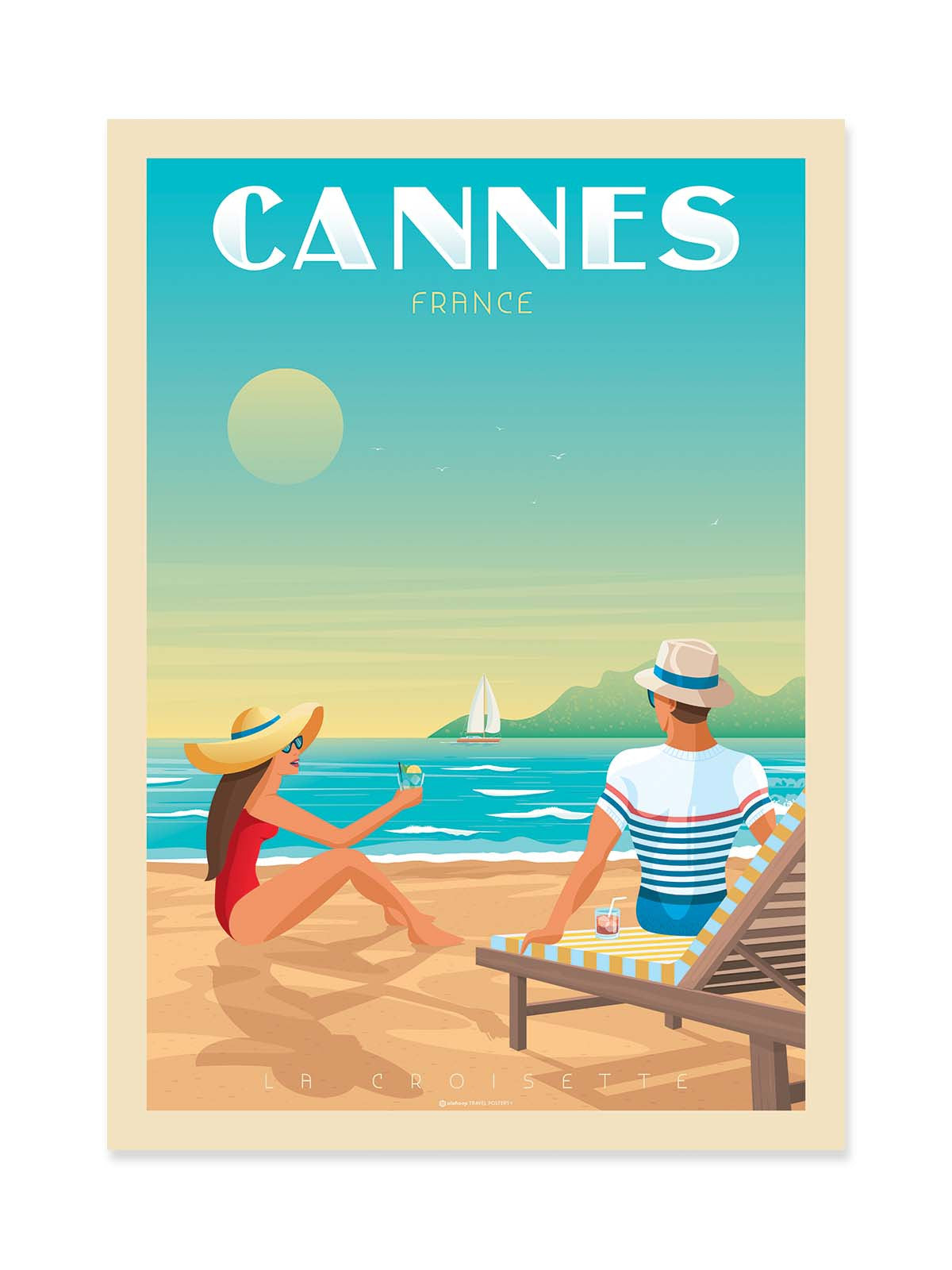 Art Poster - Cannes - Olahoop Travel Posters