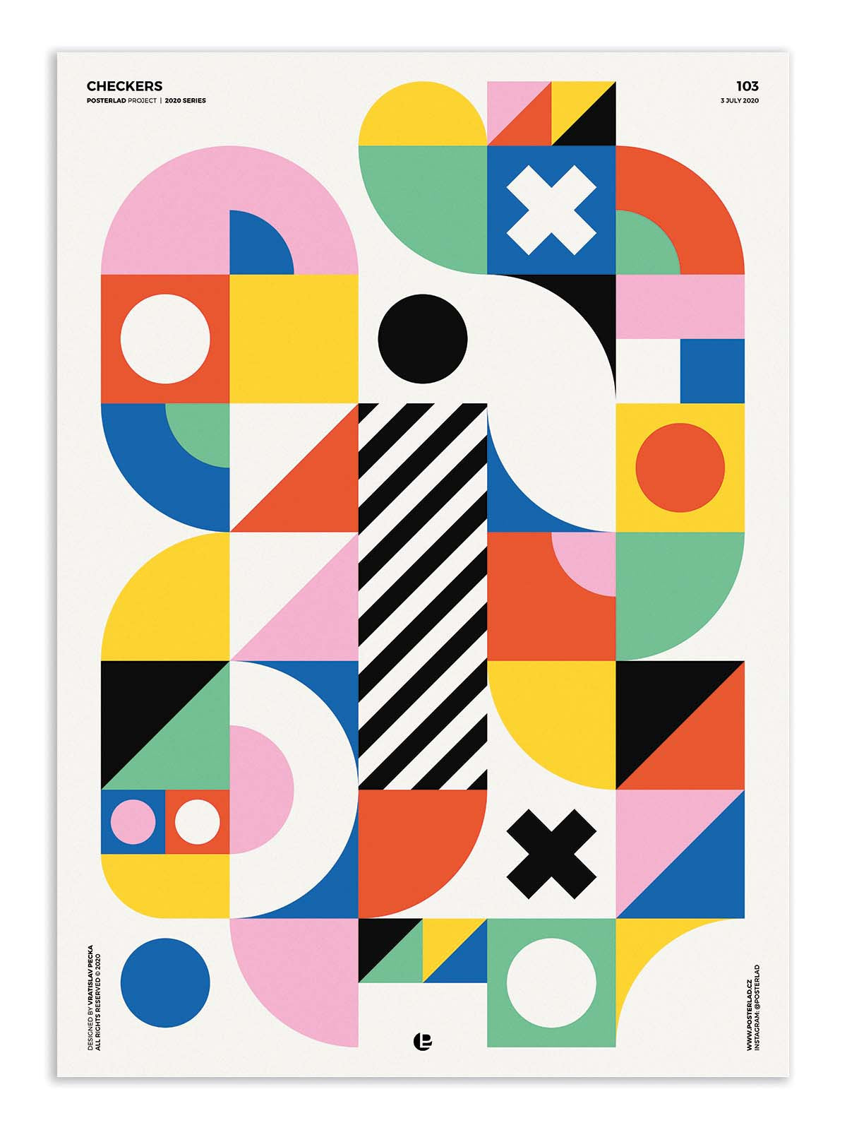Art Poster - Checkers - Posterlad